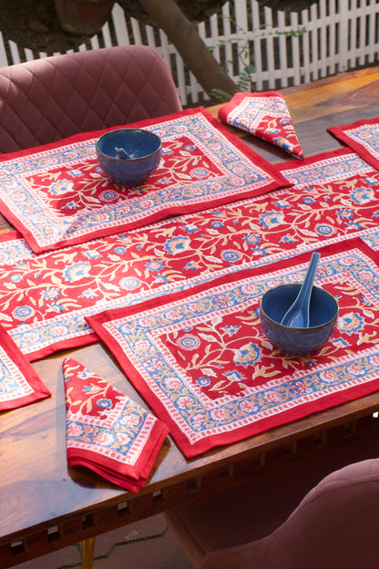 Shalimar Table Runner- Red
