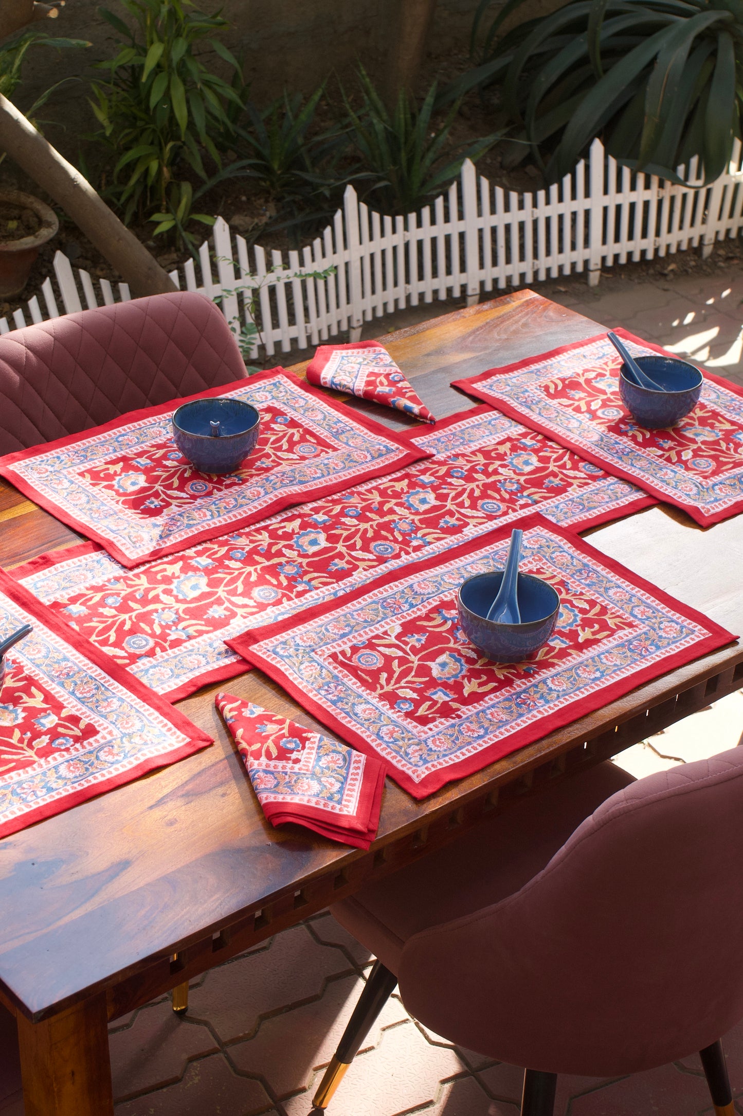 Shalimar Table Runner- Red