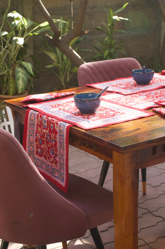 Shalimar Table Runner- Red