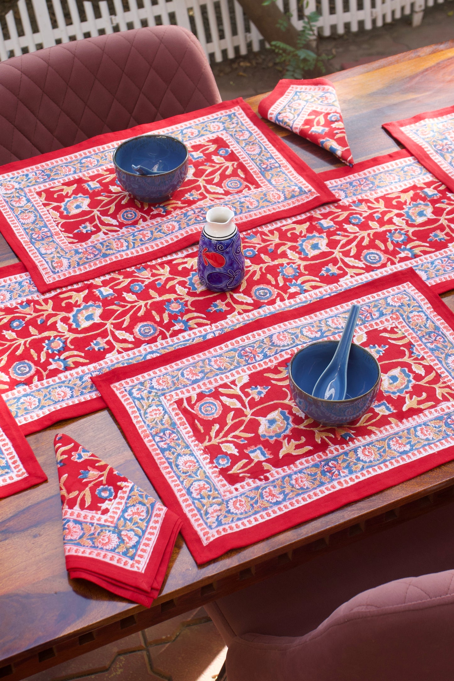 Shalimar Table Runner- Red