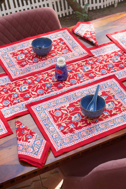 Shalimar Table Runner- Red