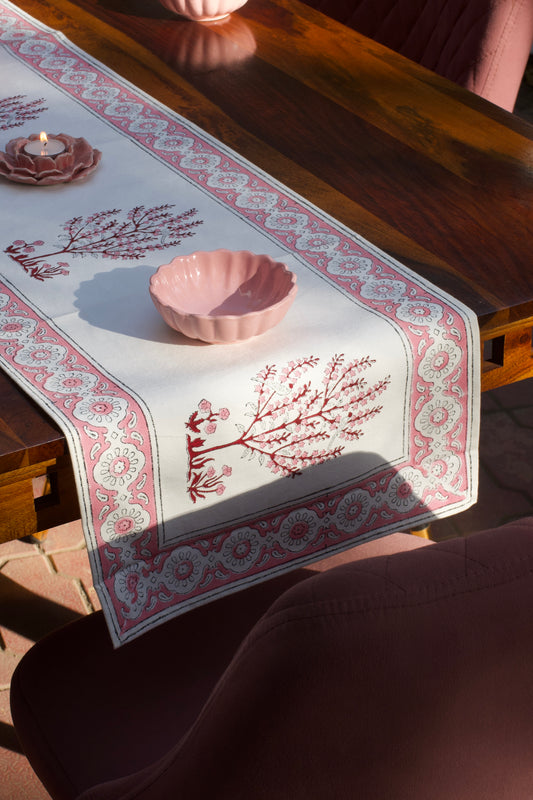 Rose Pink Parrot Table Runner