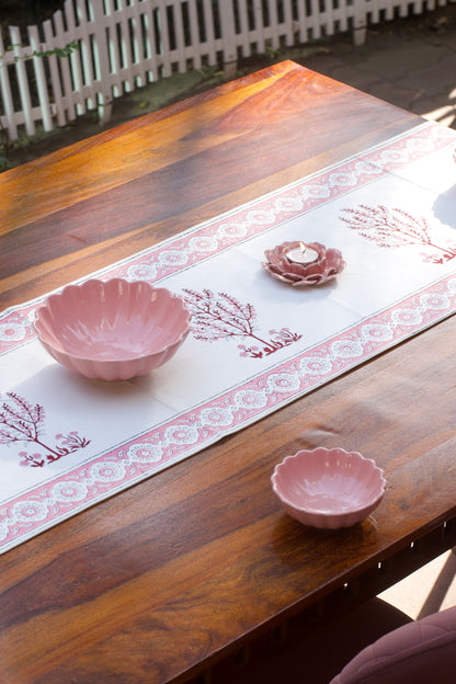 Rose Pink Parrot Table Runner