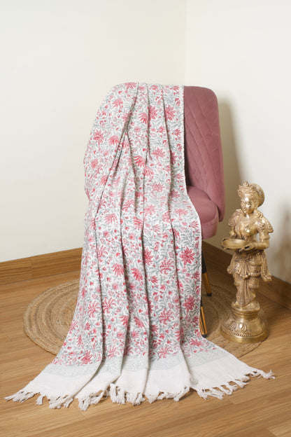 Anaar Bagh Tassel Throw