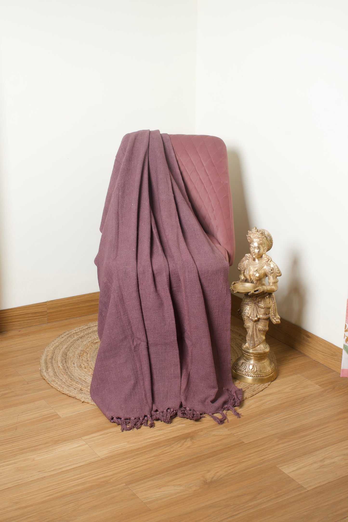 Mauve Tassel Throw