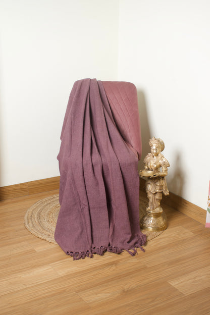 Mauve Tassel Throw