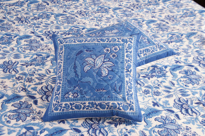 Blue Pottery Cushion Cover