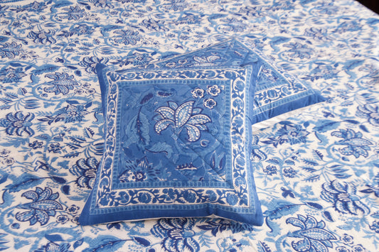 Blue Pottery Cushion Cover
