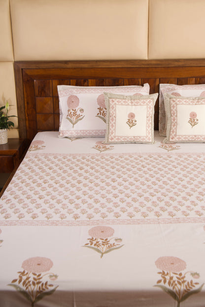 Peach Marigold Percale Bedsheet
