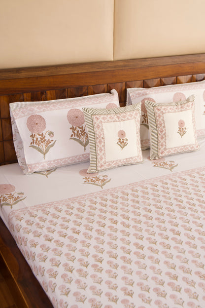 Peach Marigold Percale Bedsheet