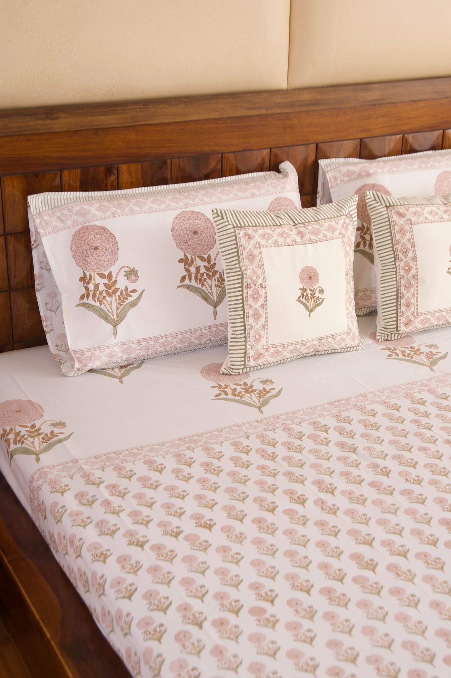 Peach Marigold Percale Bedsheet