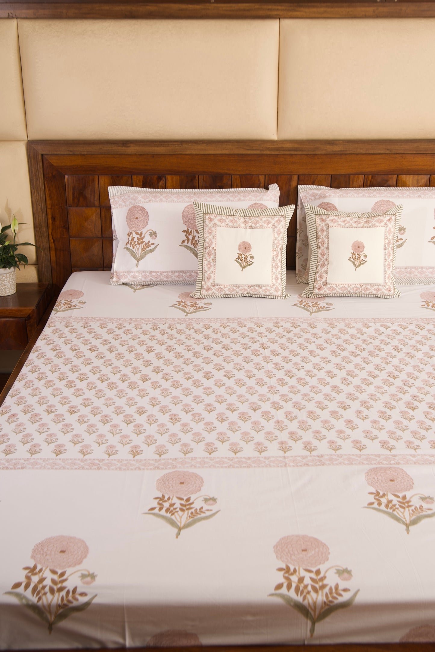 Peach Marigold Percale Bedsheet