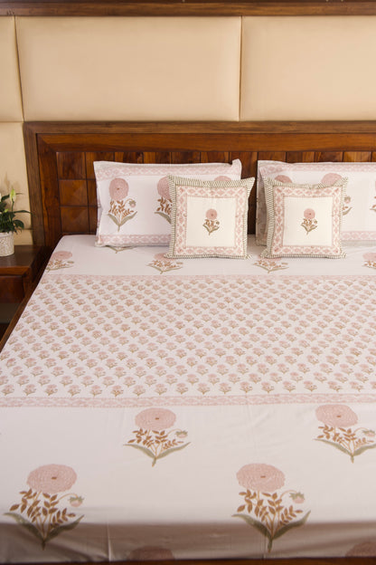 Peach Marigold Percale Bedsheet