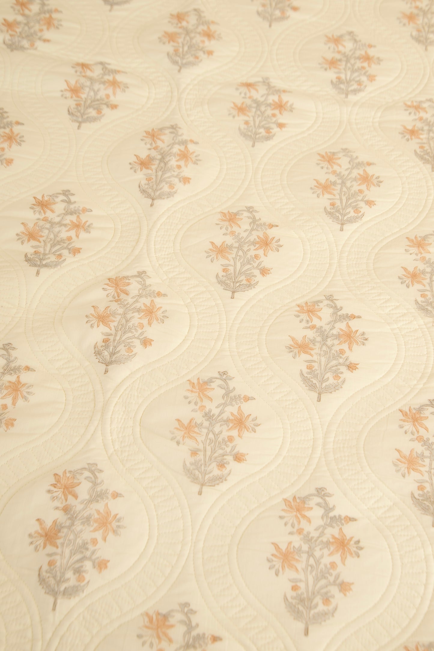 Lime Jasmine Persian Quilted Luxury Bedcover