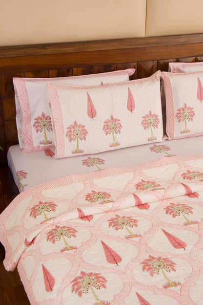 Gulaab Khajuri Quilted Bedcover