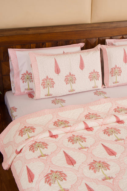 Gulaab Khajuri Bedsheet & Bedcover Set