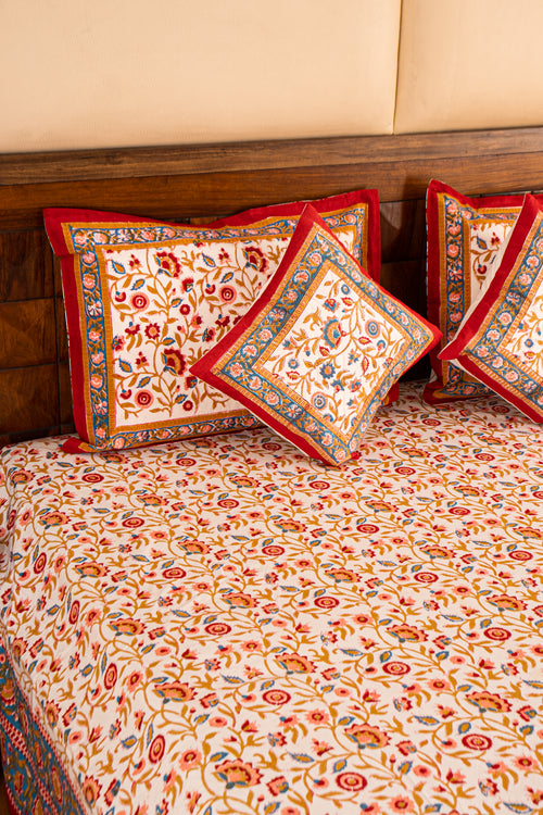 Shalimar-White Bedsheet & Dohar Set