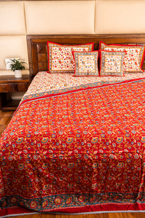 Shalimar-White Bedsheet & Dohar Set