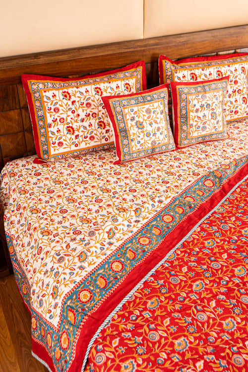 Shalimar-White Bedsheet & Dohar Set