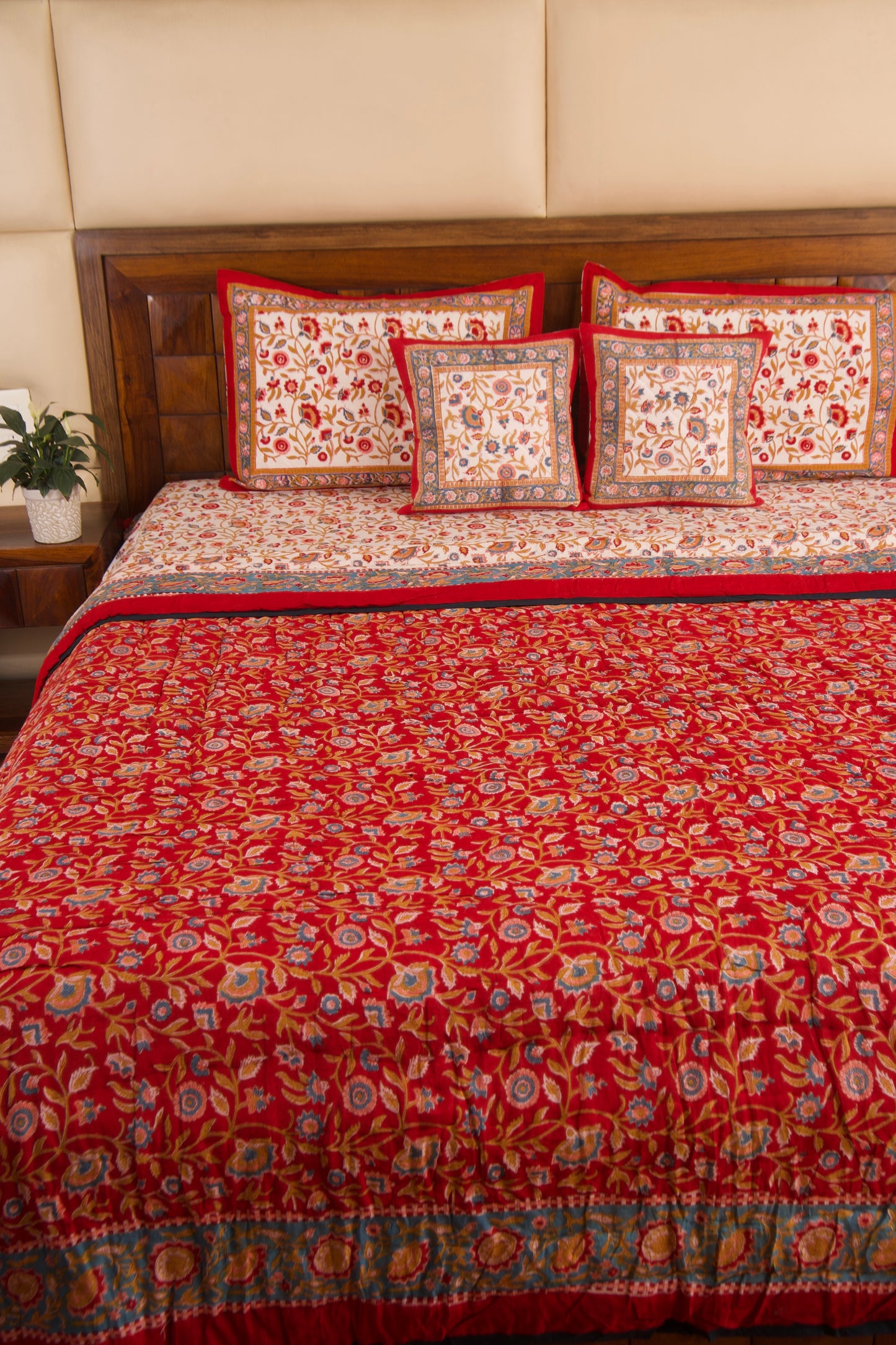 Shalimar Reversible Mulmul Cotton Quilt-King Size