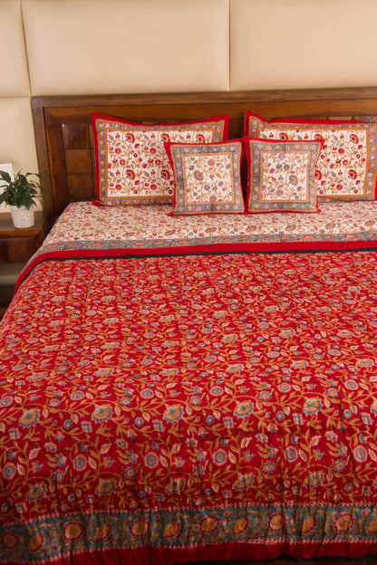 Shalimar Reversible Mulmul Cotton Quilt-King Size