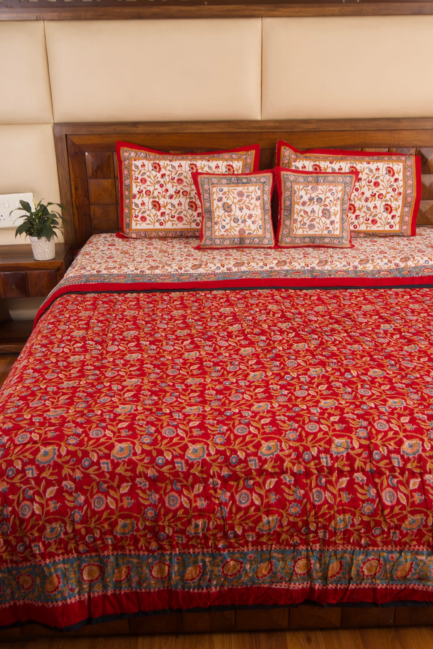 Shalimar Reversible Mulmul Cotton Quilt-King Size