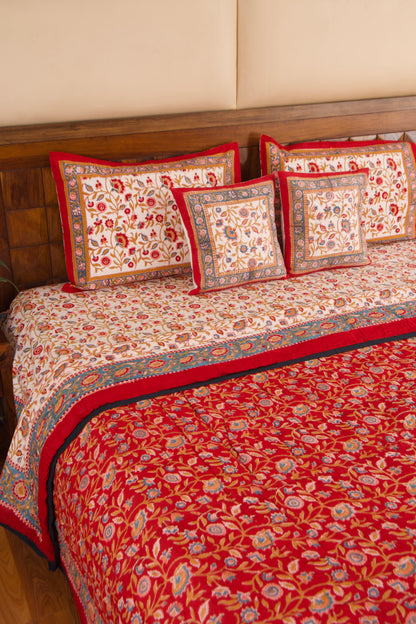 Shalimar Reversible Mulmul Cotton Quilt-King Size