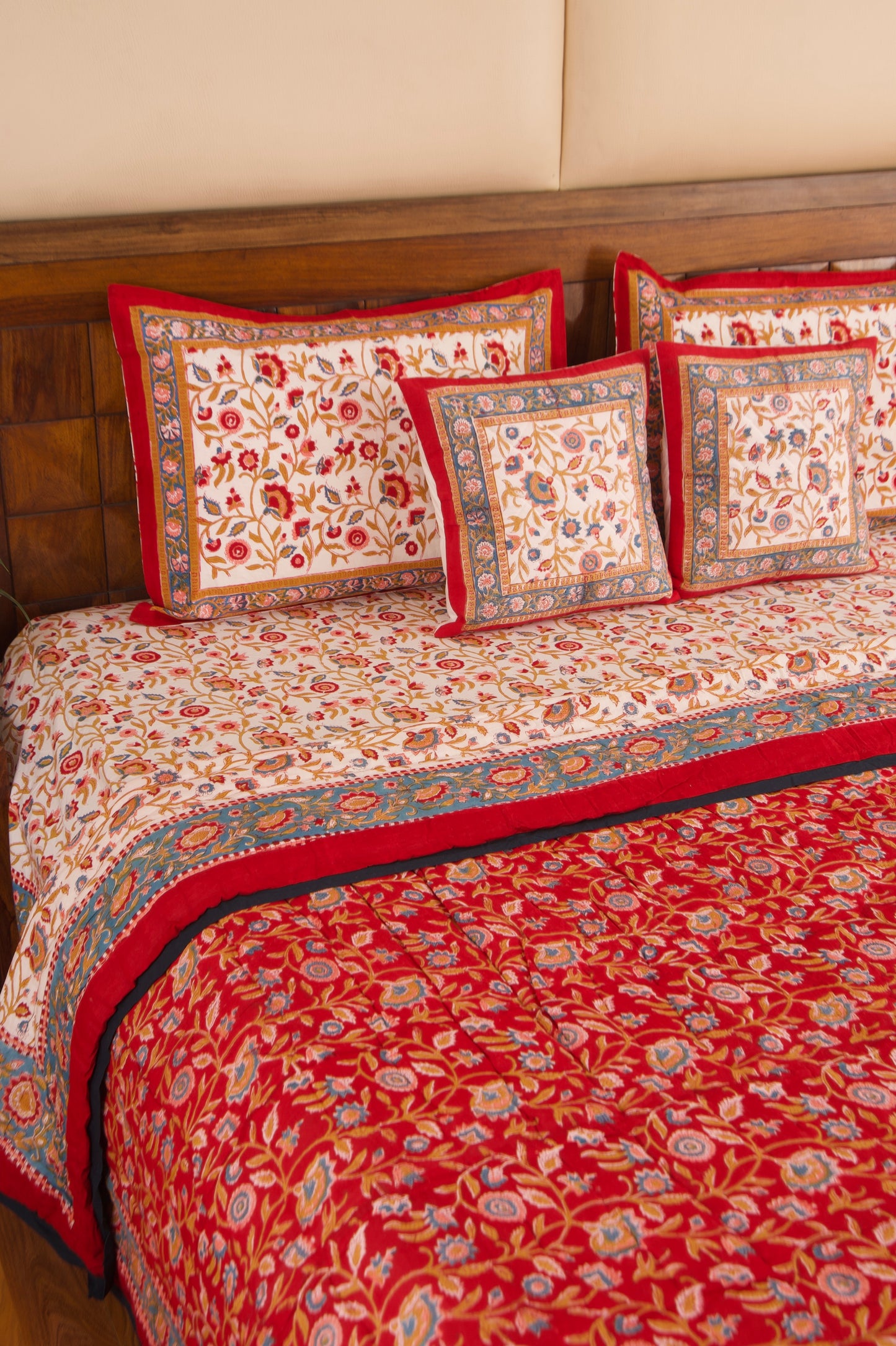 Shalimar Reversible Mulmul Cotton Quilt-King Size