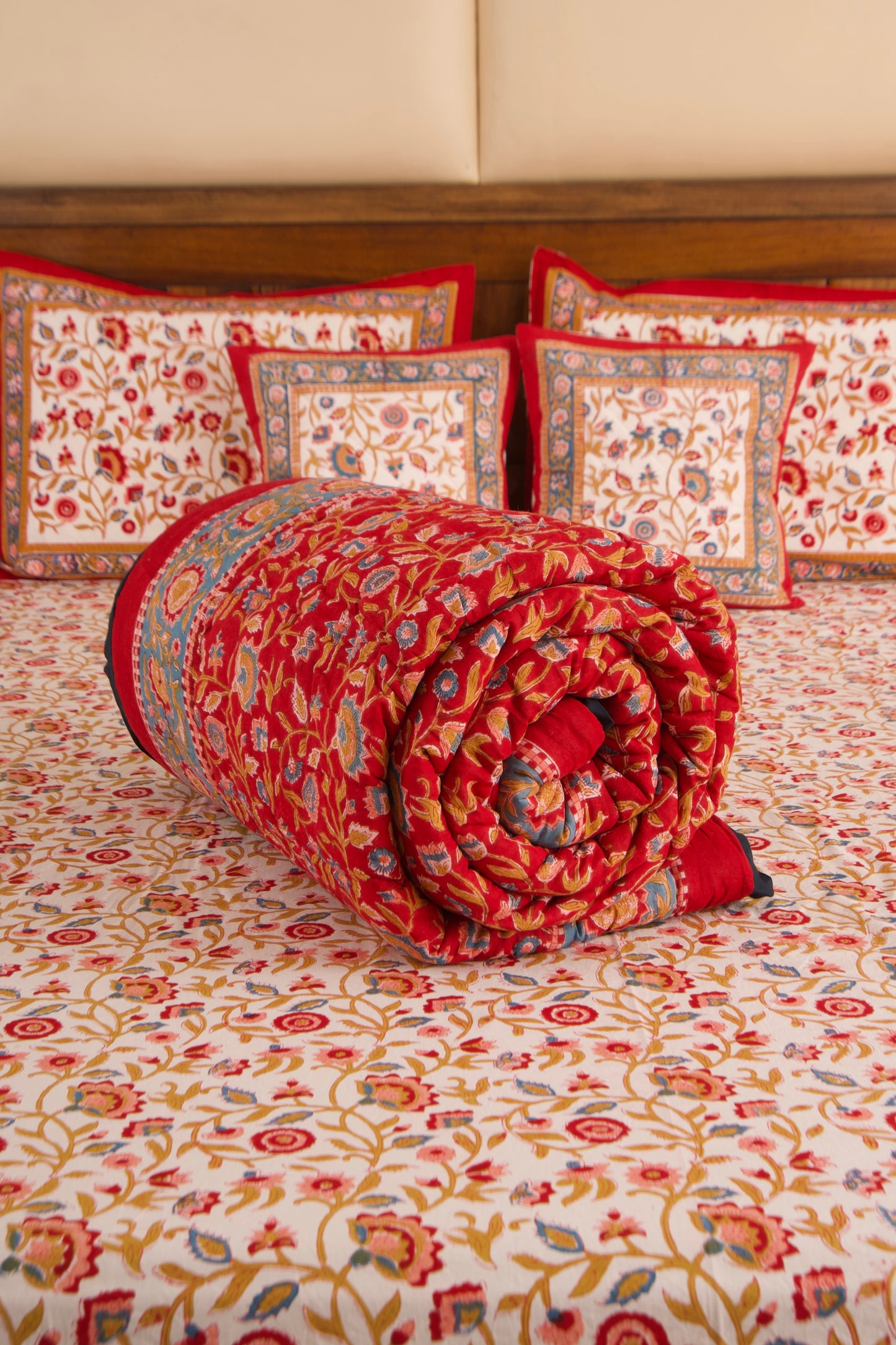 Shalimar Reversible Mulmul Cotton Quilt-King Size