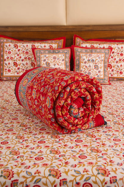 Shalimar Reversible Mulmul Cotton Quilt-King Size
