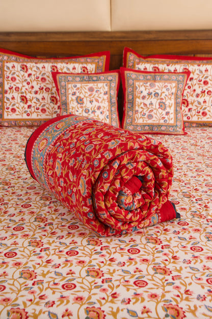 Shalimar Reversible Mulmul Cotton Quilt-King Size