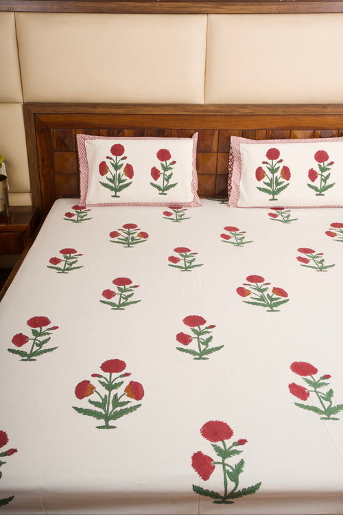 Laal Ishq Percale Cotton Bedsheet