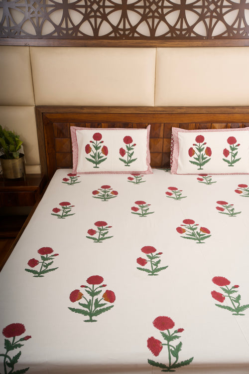 Laal Ishq Percale Cotton Bedsheet