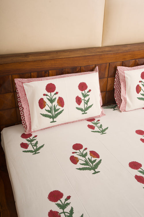 Laal Ishq Percale Cotton Bedsheet