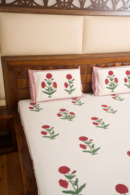 Laal Ishq Percale Cotton Bedsheet