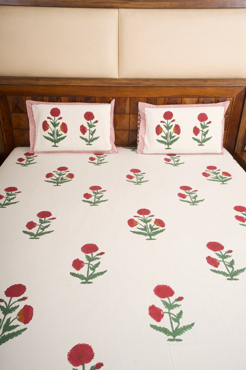 Laal Ishq Percale Cotton Bedsheet