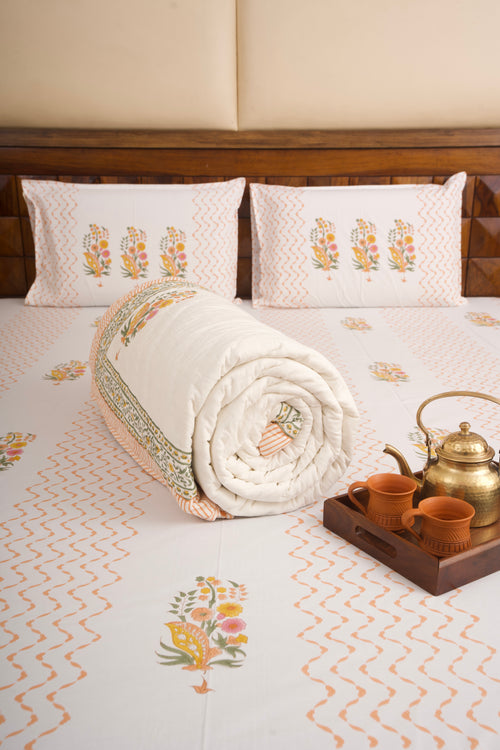 Guldasta Bedsheet & Quilt Set