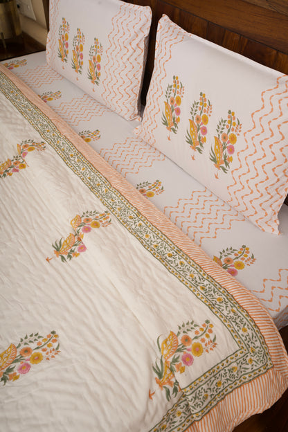 Guldasta Bedsheet & Quilt Set