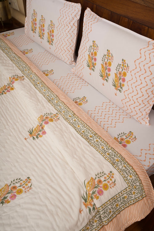 Guldasta Bedsheet & Quilt Set