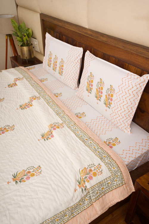 Guldasta Bedsheet & Quilt Set