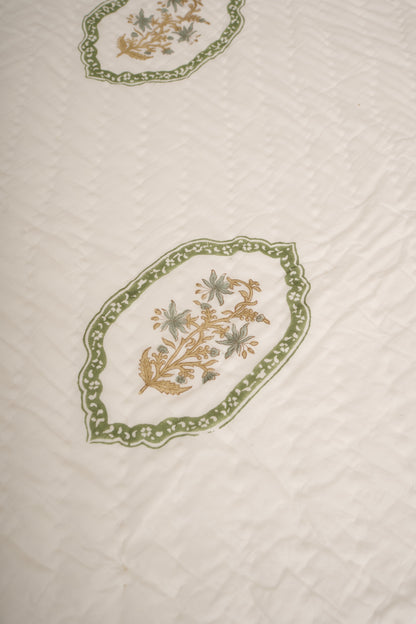 Guldasta Reversible Mulmul Cotton Quilt-King Size