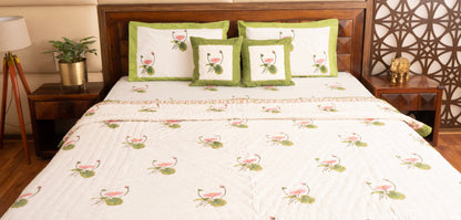 Kamal Ras Reversible Mulmul Cotton Quilt-King Size