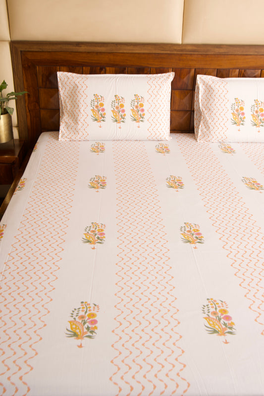 Guldasta Percale Cotton Bedsheet