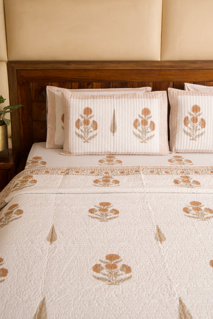 Rusty Poppy Bedsheet & Bedcover Set