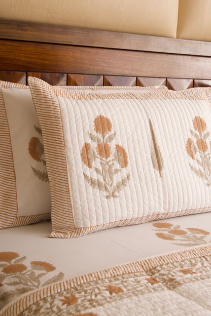 Rusty Poppy Quilted Bedcover