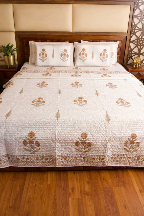 Rusty Poppy Bedsheet & Bedcover Set