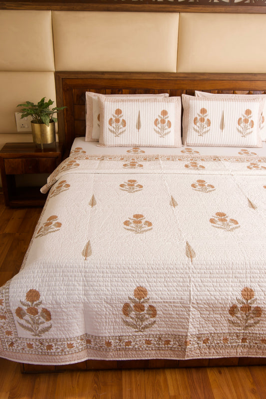 Rusty Poppy Bedsheet & Bedcover Set