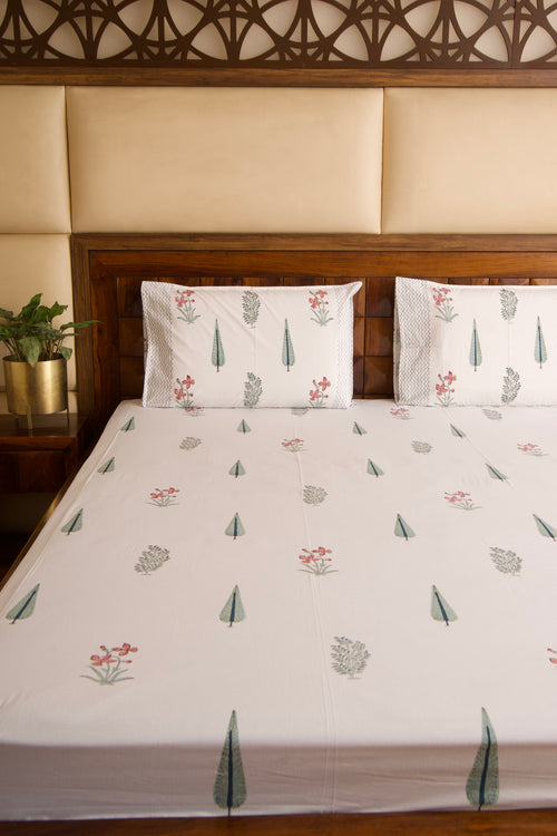 Kaner Baugh Bedsheet & Dohar Set