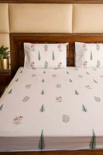 Kaner Bagh Percale Bedsheet