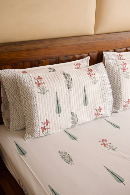Kaner Bagh Bedsheet & Reversible Bedcover Set